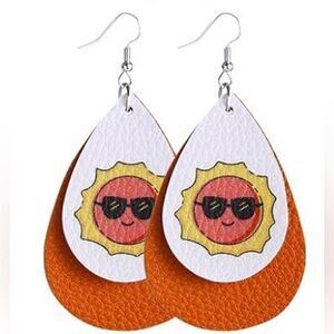 3/ $15 Brand New Faux Leather Earrings